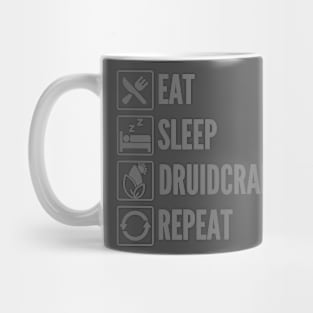 Eat, Sleep, Druidcraft, Repeat - Druid Class Print Mug